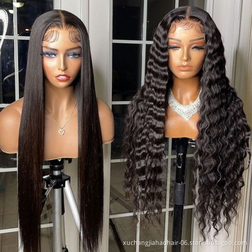 Peruvian hair 360 pre pluck lace frontal wig vendors HD transparent full lace front brazilian human hair wigs for black women